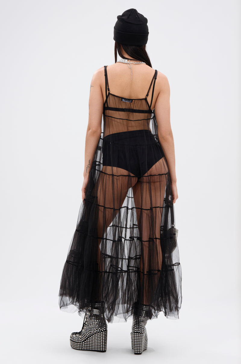 PERFECT FOR LAYERING TULLE MAXI DRESS