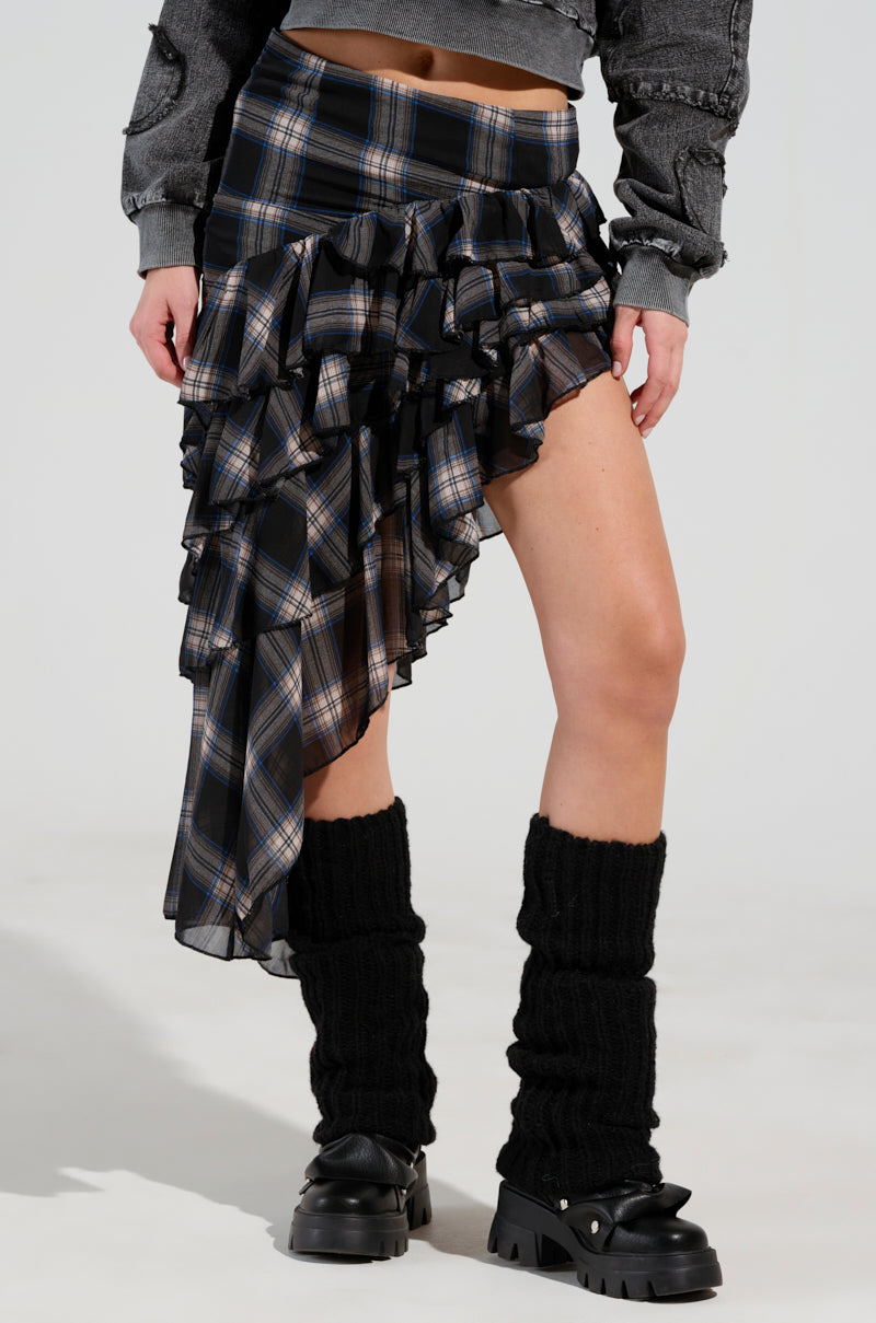 ALL MY LOVE PLAID SKIRT