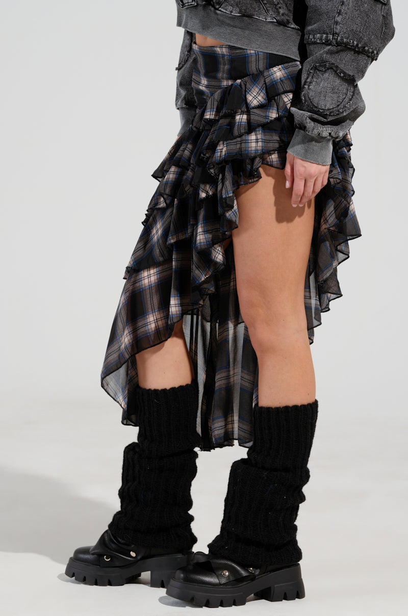 ALL MY LOVE PLAID SKIRT