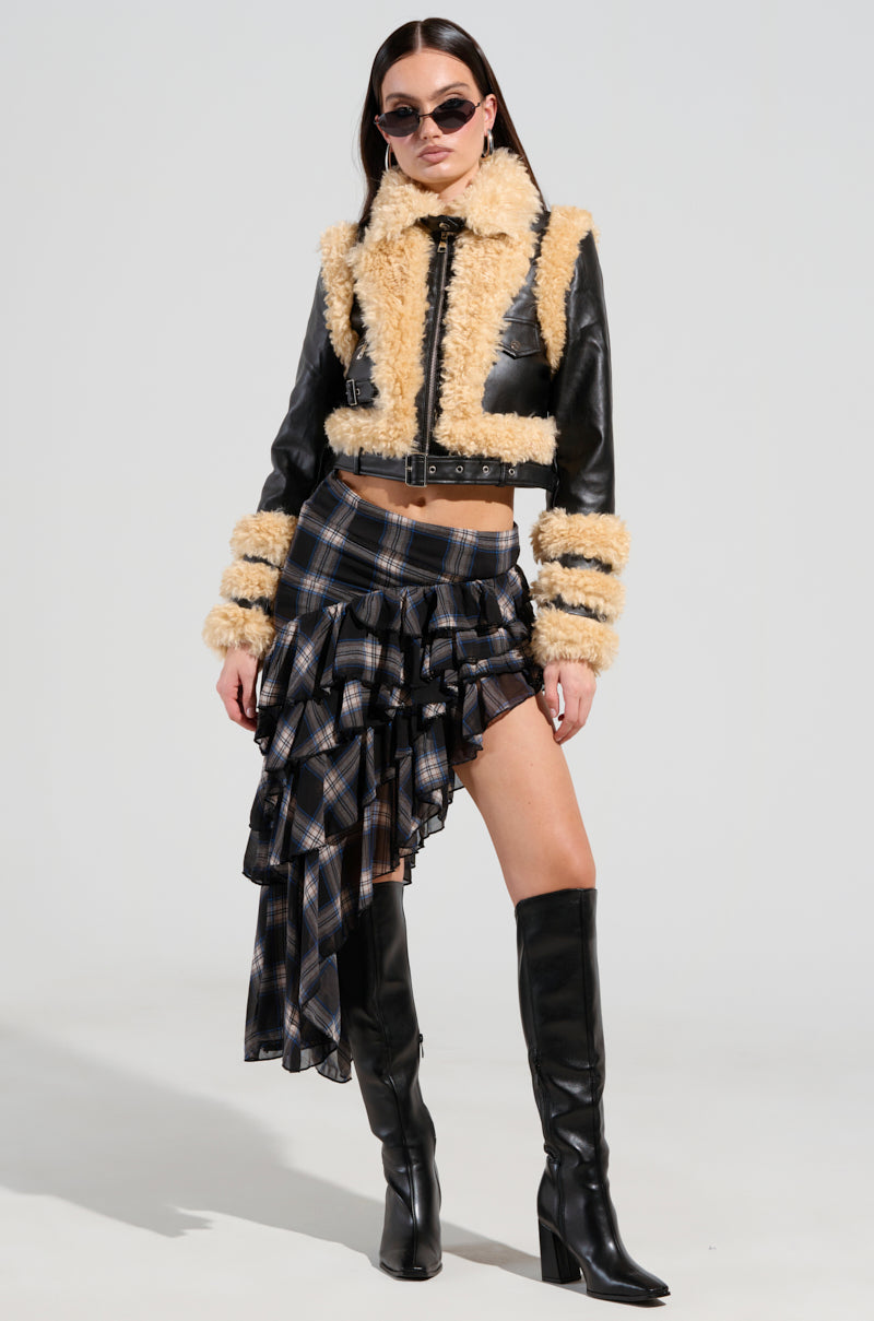 ALL MY LOVE PLAID SKIRT