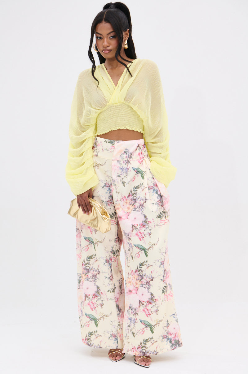 SABRINA FLORAL WIDE LEG PANT