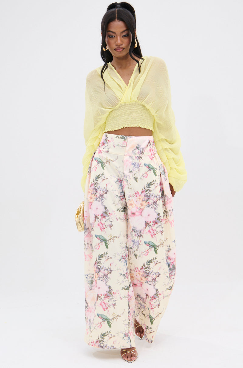 SABRINA FLORAL WIDE LEG PANT