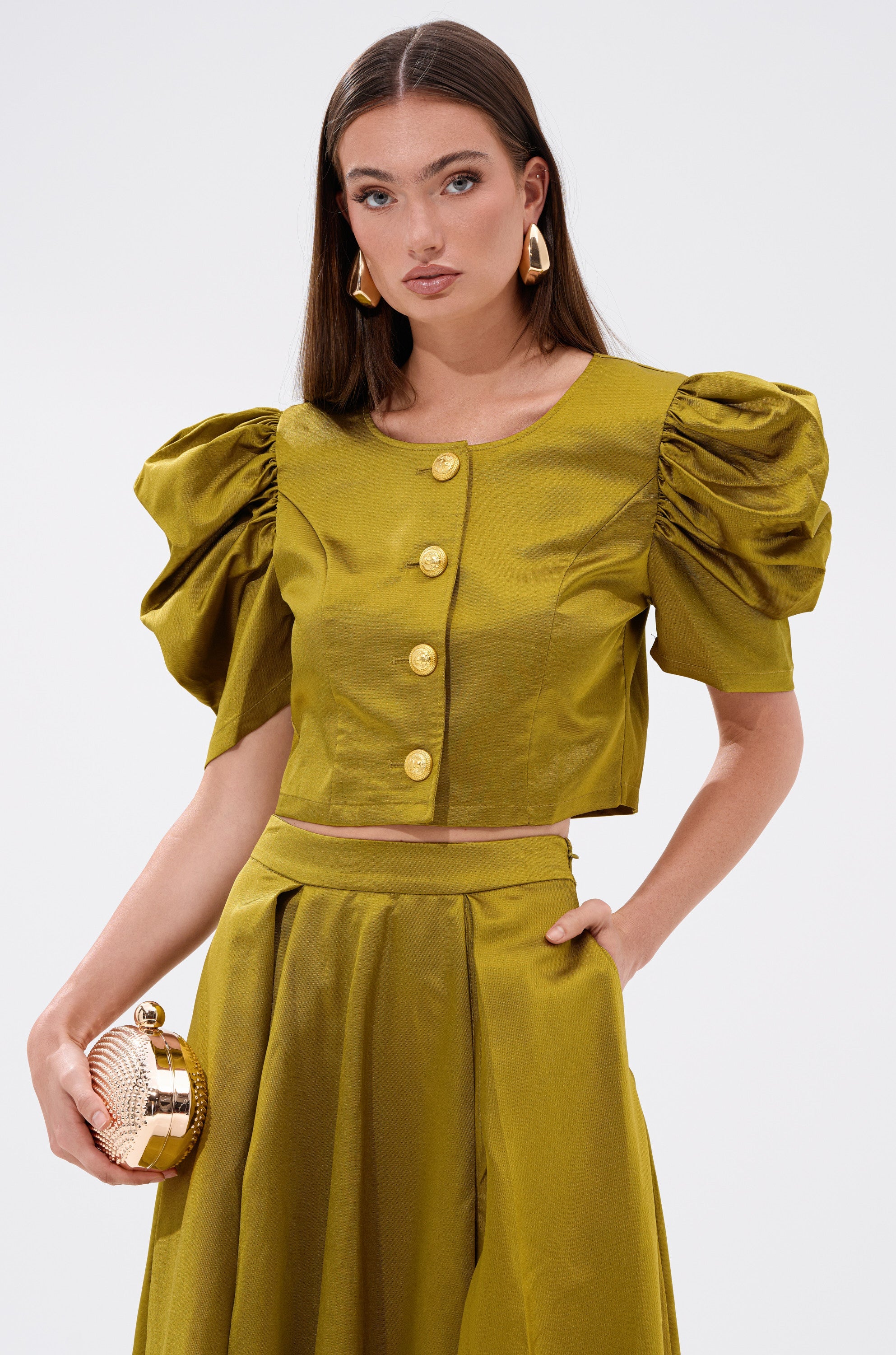 CHIC LADY BUTTON DOWN BLOUSE