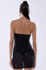 I'M THAT GIRL RHINESTONE MINI DRESS WITH BODYSUIT