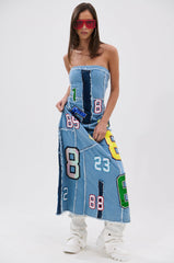 ABC 123 DENIM MAXI DRESS
