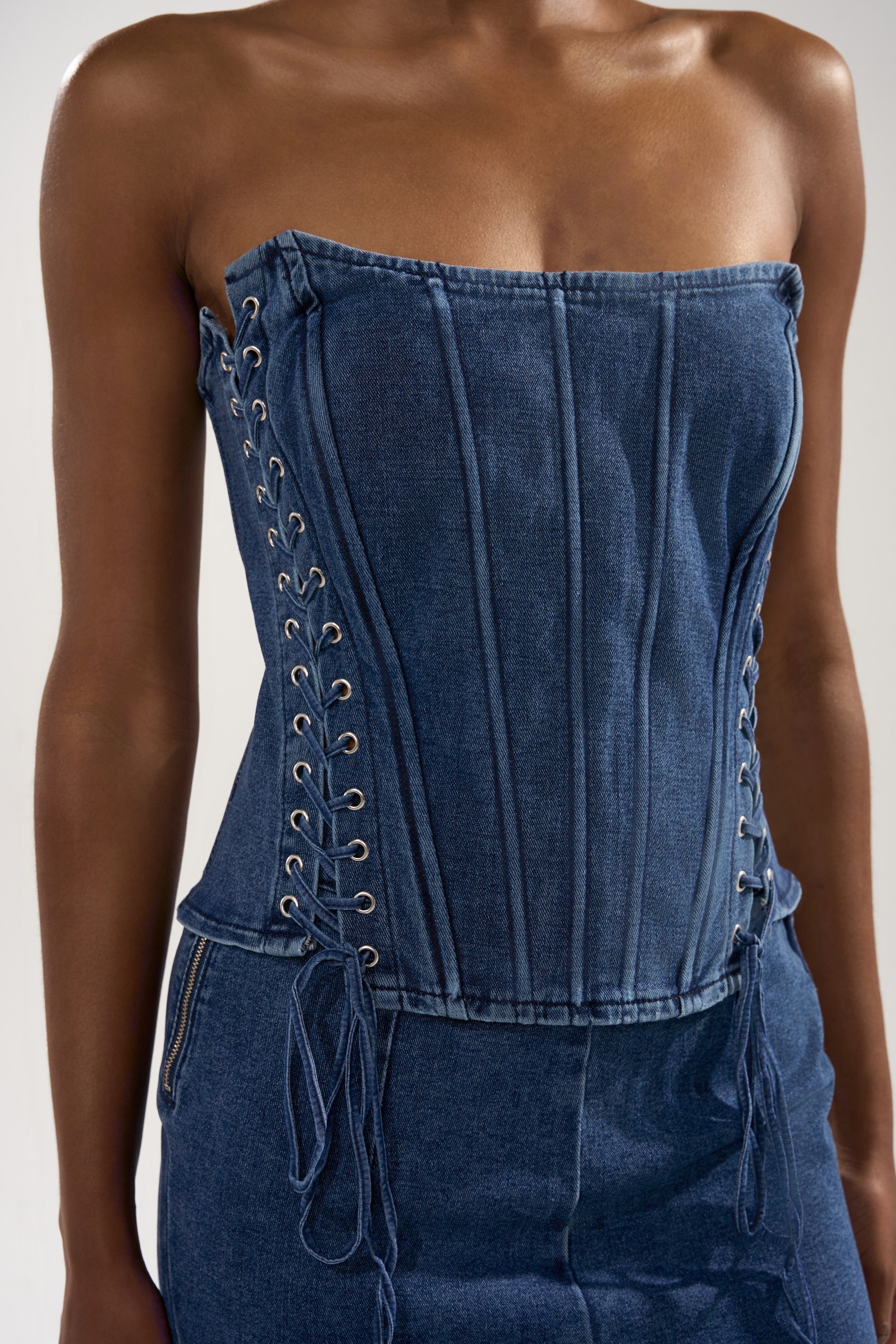 YOU WISH DENIM CORSET
