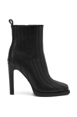 AZALEA WANG AMHERST BLACK PU BOOTIE