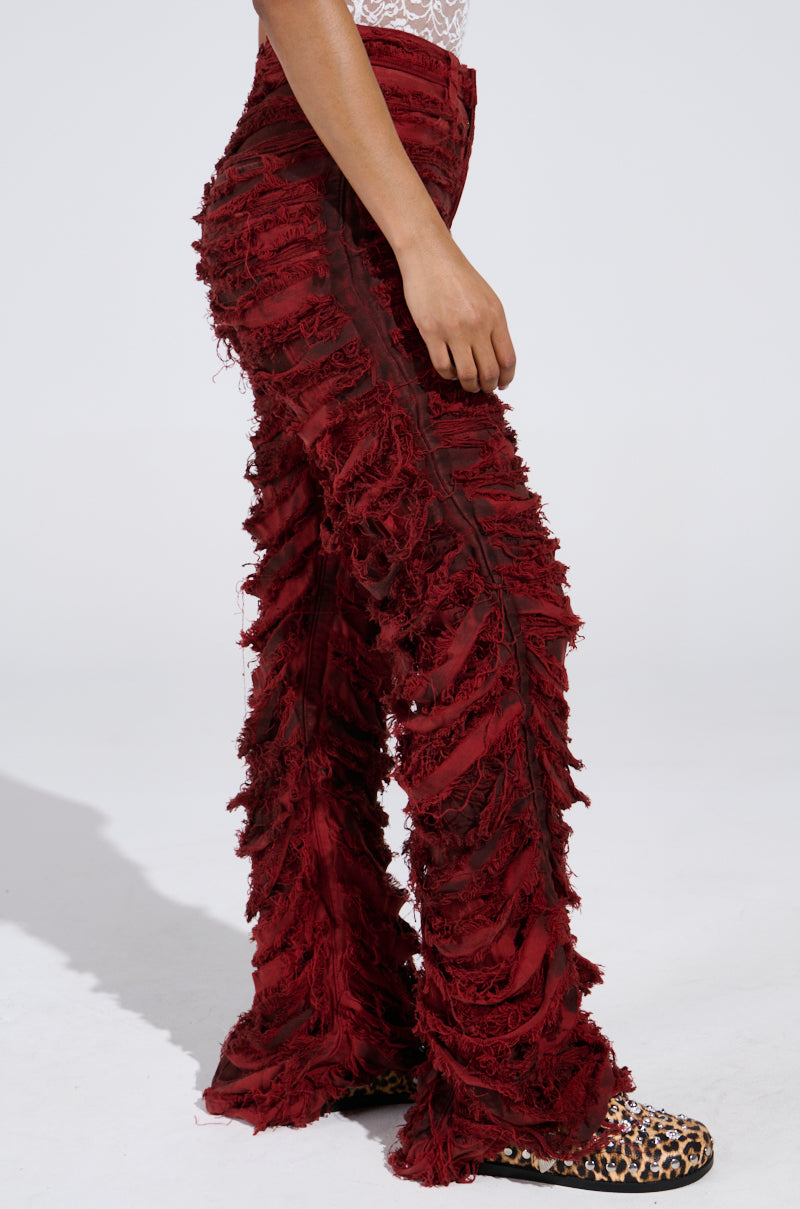 ON FIRE DISTRESSED DENIM PANT