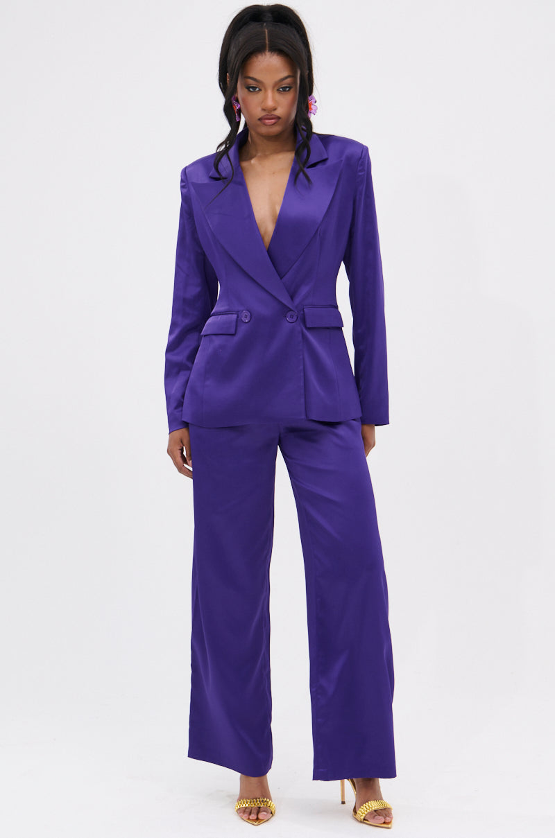 SAY YOU LOVE ME SATIN BLAZER