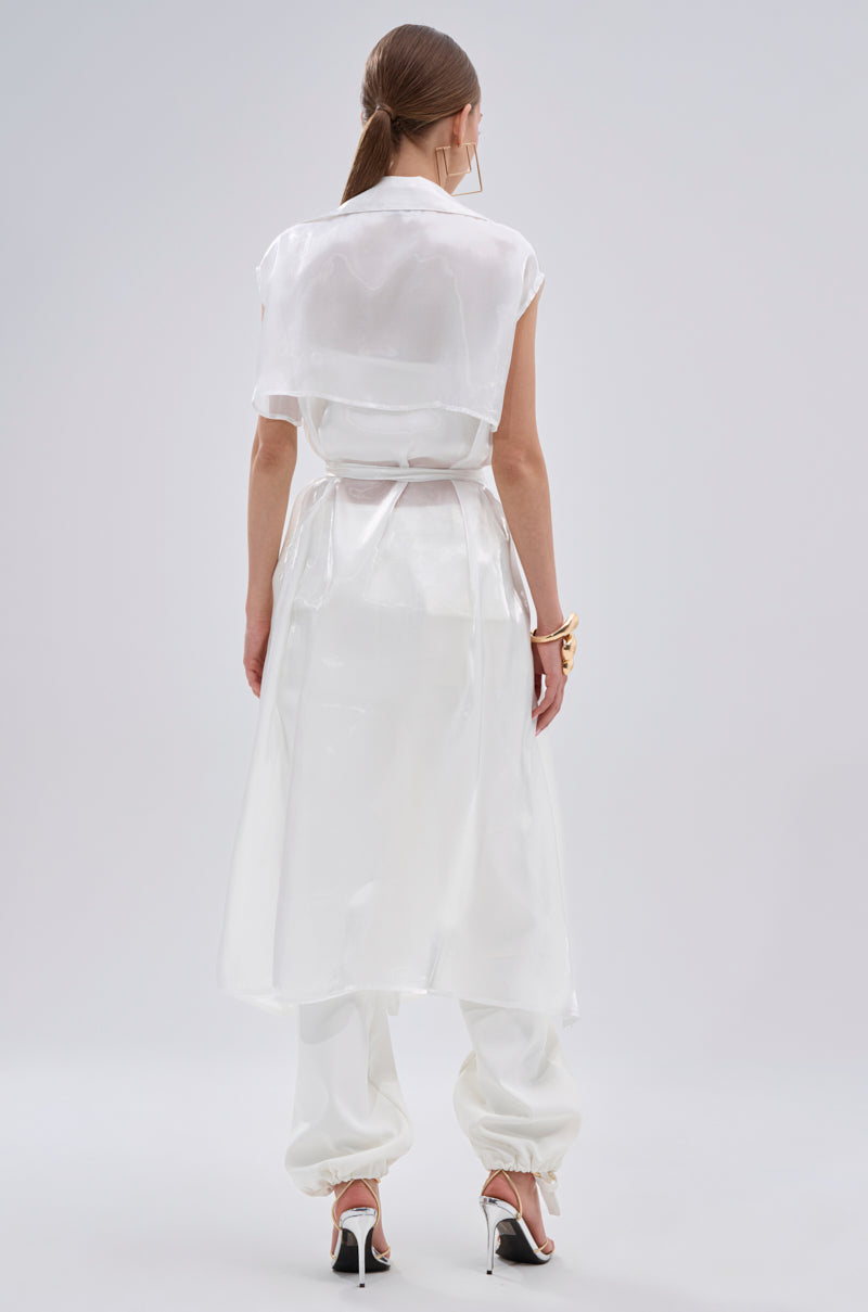 FLOATING ORGANZA TRENCH VEST