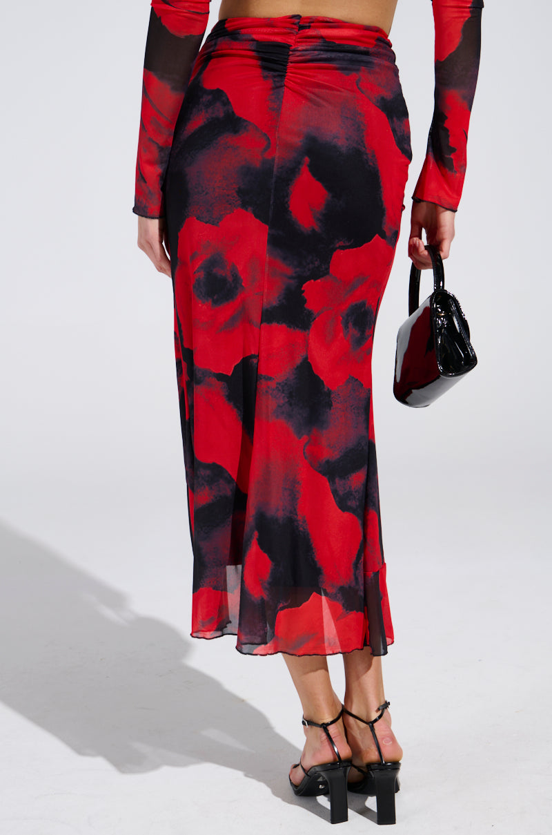 CAROLINA MESH MIDI SKIRT