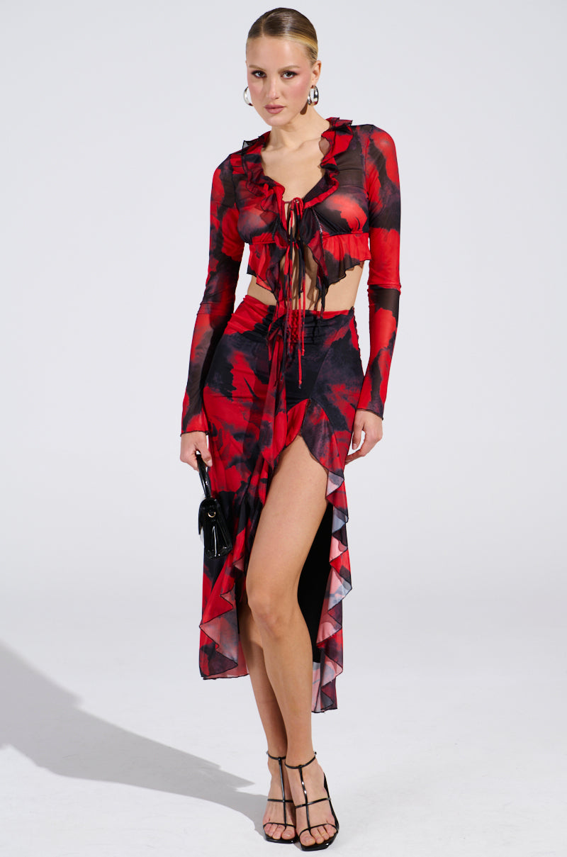 CAROLINA LONG SLEEVE MESH TOP