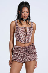 ATTENTION ANIMAL PRINT CORSET