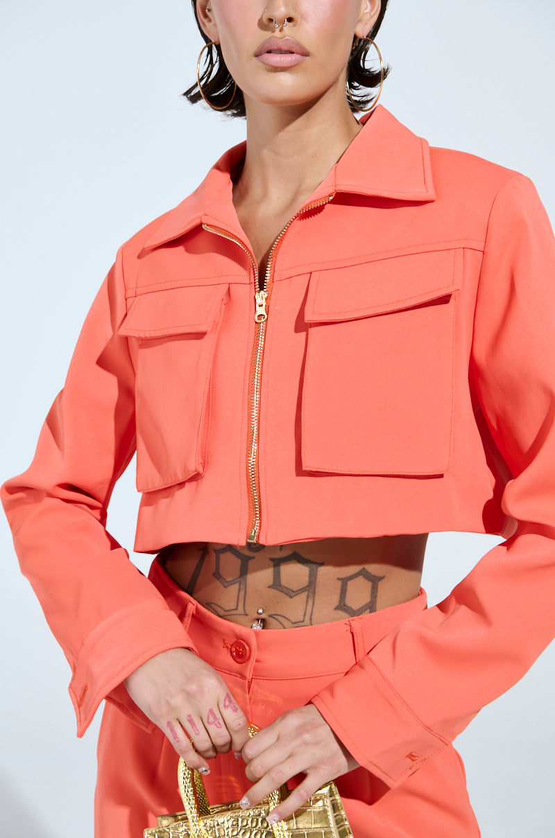 TAKE IT EASY CARGO BOMBER IN ORANGE