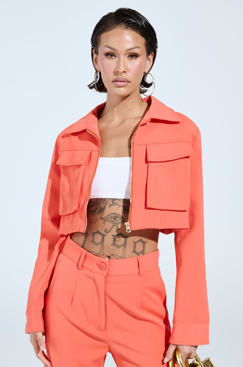 TAKE IT EASY CARGO BOMBER IN ORANGE
