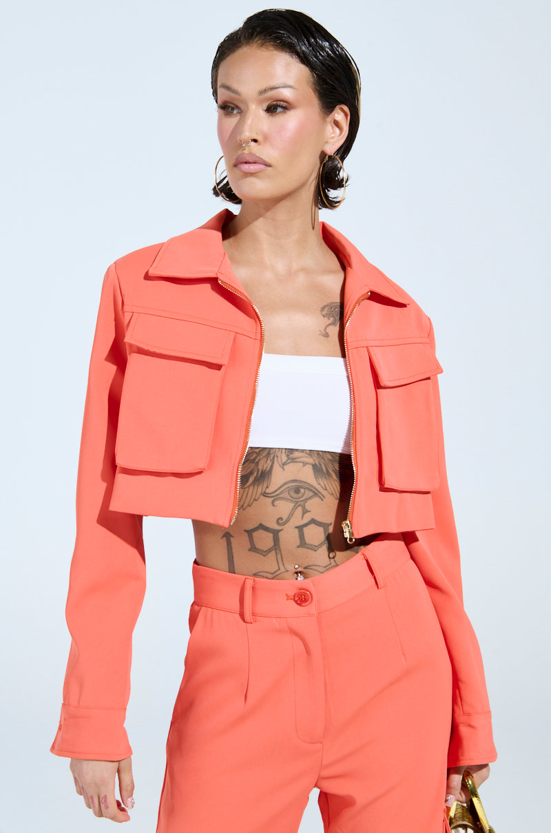TAKE IT EASY CARGO BOMBER IN ORANGE