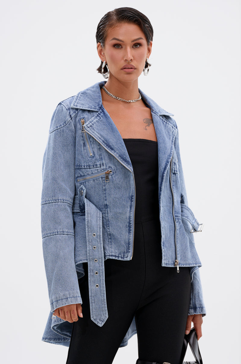 ASTRO HIGH LOW DENIM JACKET
