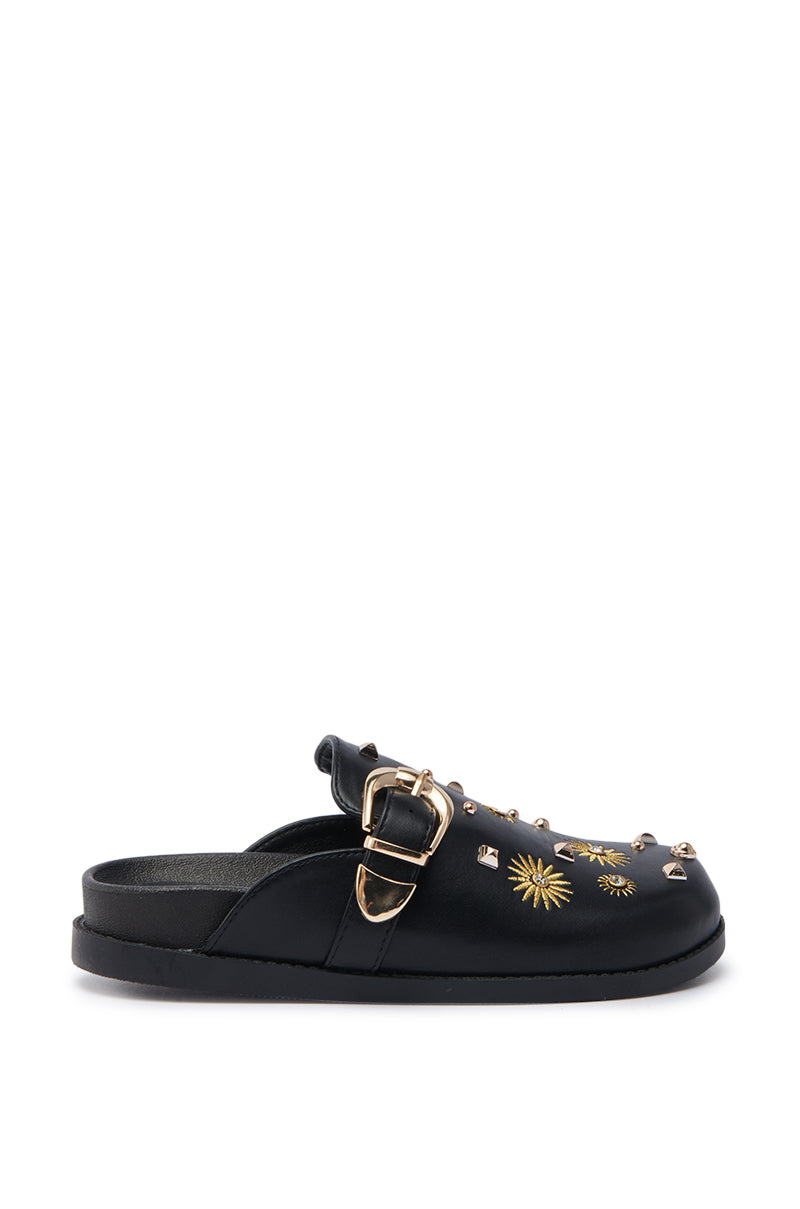 AZALEA WANG TROUVER BLACK GOLD STARBURST FLAT