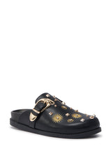 AZALEA WANG TROUVER BLACK GOLD STARBURST FLAT