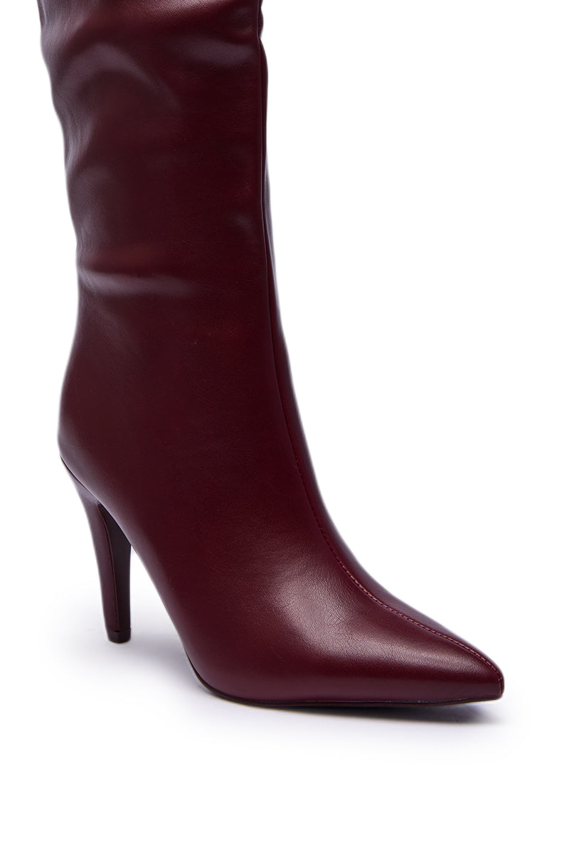 AZALEA WANG BEAUCOUP BURGUNDY OVER THE KNEE BOOT