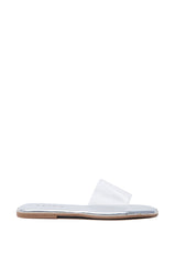 AKIRA  BENNU SILVER CLEAR PVC FLAT SANDAL