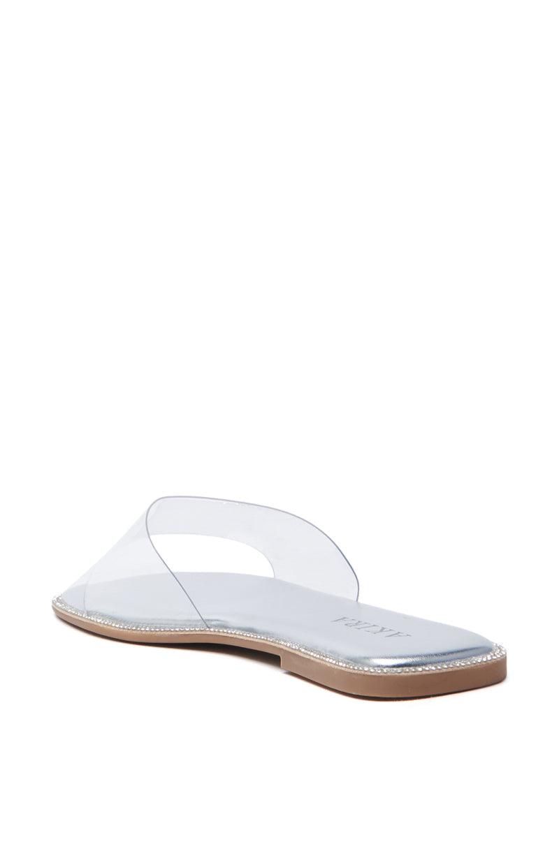 AKIRA  BENNU SILVER CLEAR PVC FLAT SANDAL