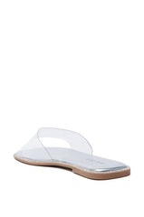 AKIRA  BENNU SILVER CLEAR PVC FLAT SANDAL