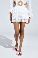 BREEZY SCARF FLAT SANDAL IN FUCHSIA