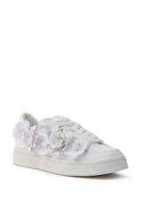 AZALEA WANG CARNATION WHITE FLAT SNEAKER