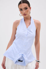 TINA STRIPE POPLIN BLOUSE