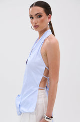 TINA STRIPE POPLIN BLOUSE