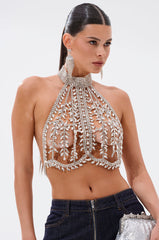 ALL EYES ON ME HALTER BLOUSE