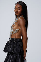 GOTTA LET IT GO RHINESTONE BRALETTE