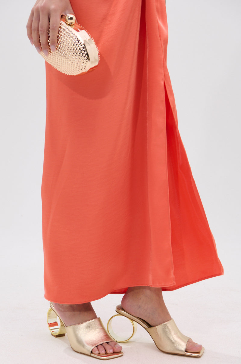 AZALEA WANG CORABELLE GOLD NOVELTY HEEL SANDAL