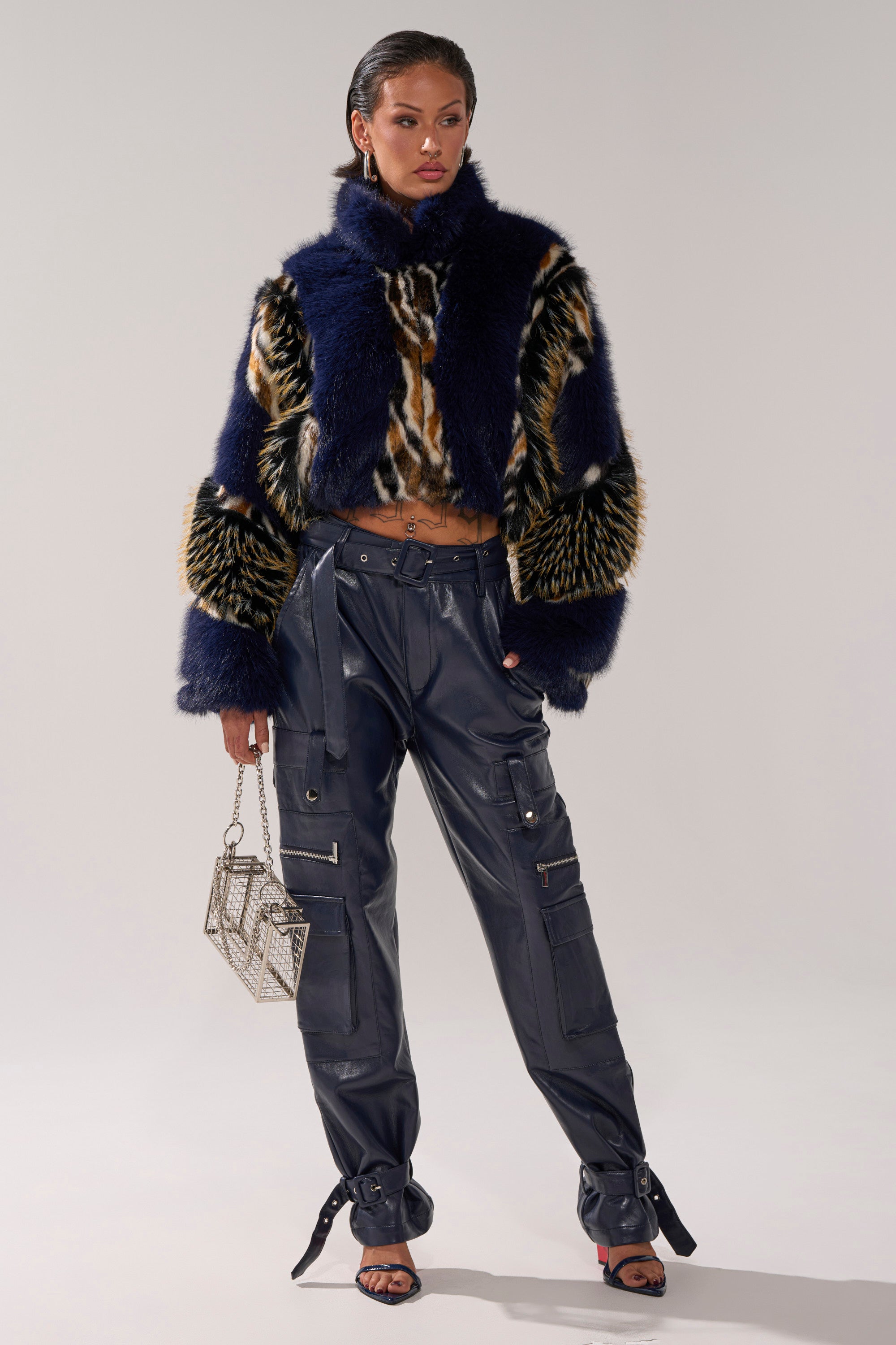 CYCLONE PATCHWORK FAUX FUR