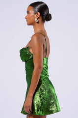 HOT SHOT COWL NECK MINI DRESS