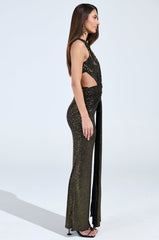 CROSS MY HEART MAXI DRESS WITH CUTOUT