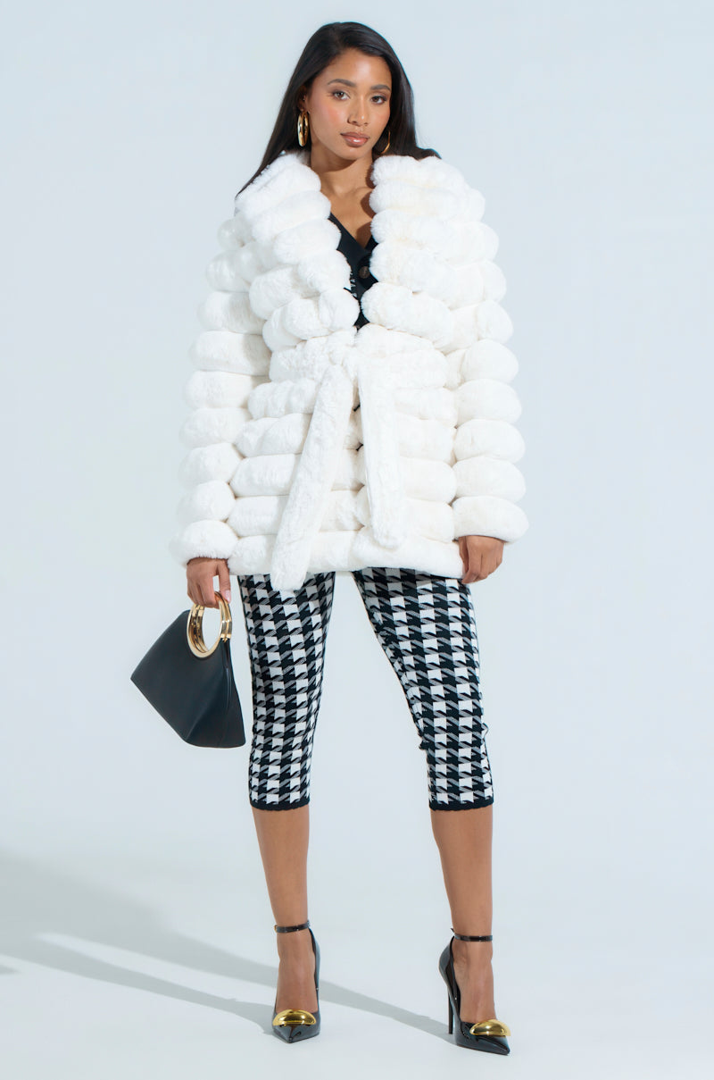 LANA POPCORN FAUX FUR JACKET