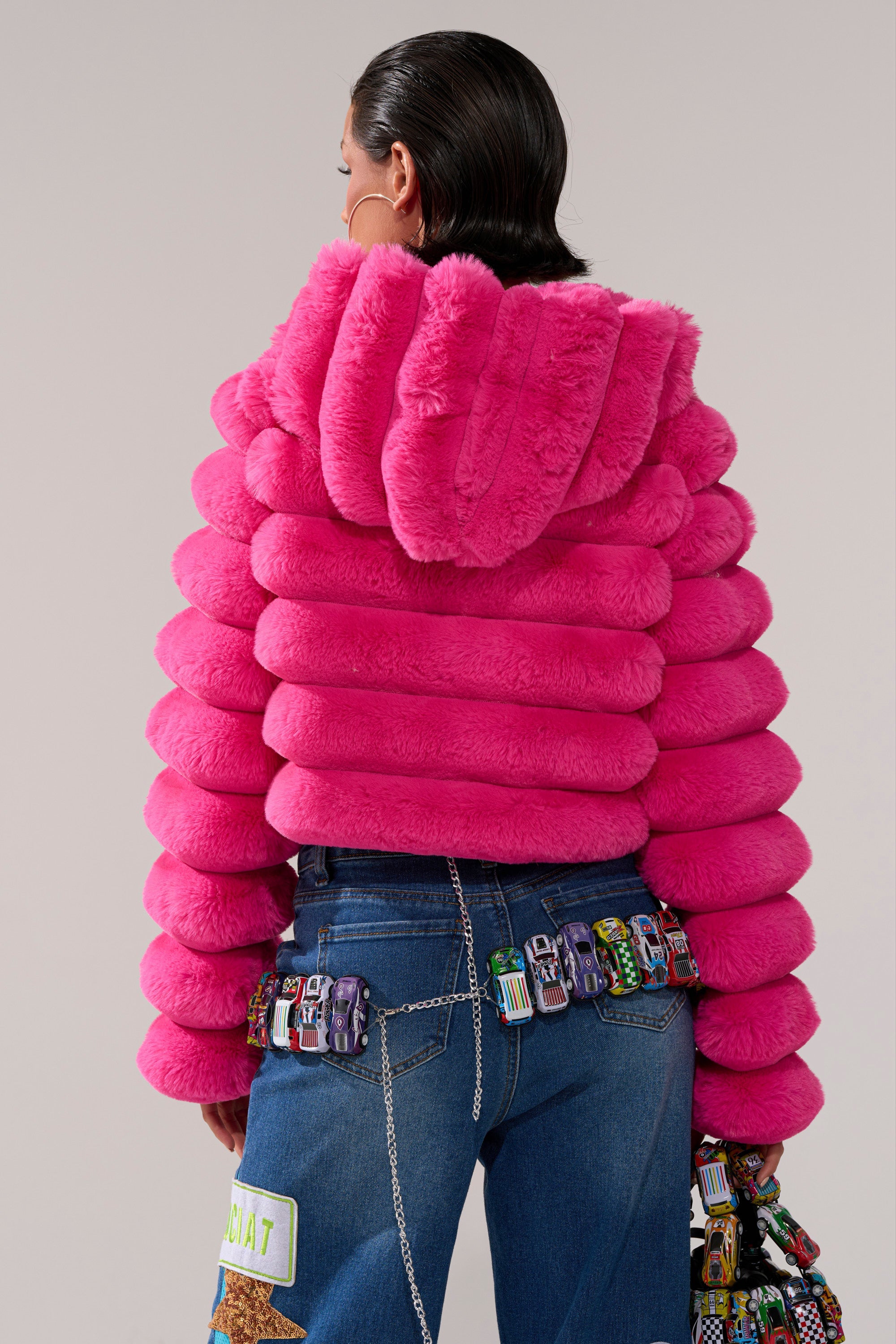 POPCORN FAUX FUR IN PINK