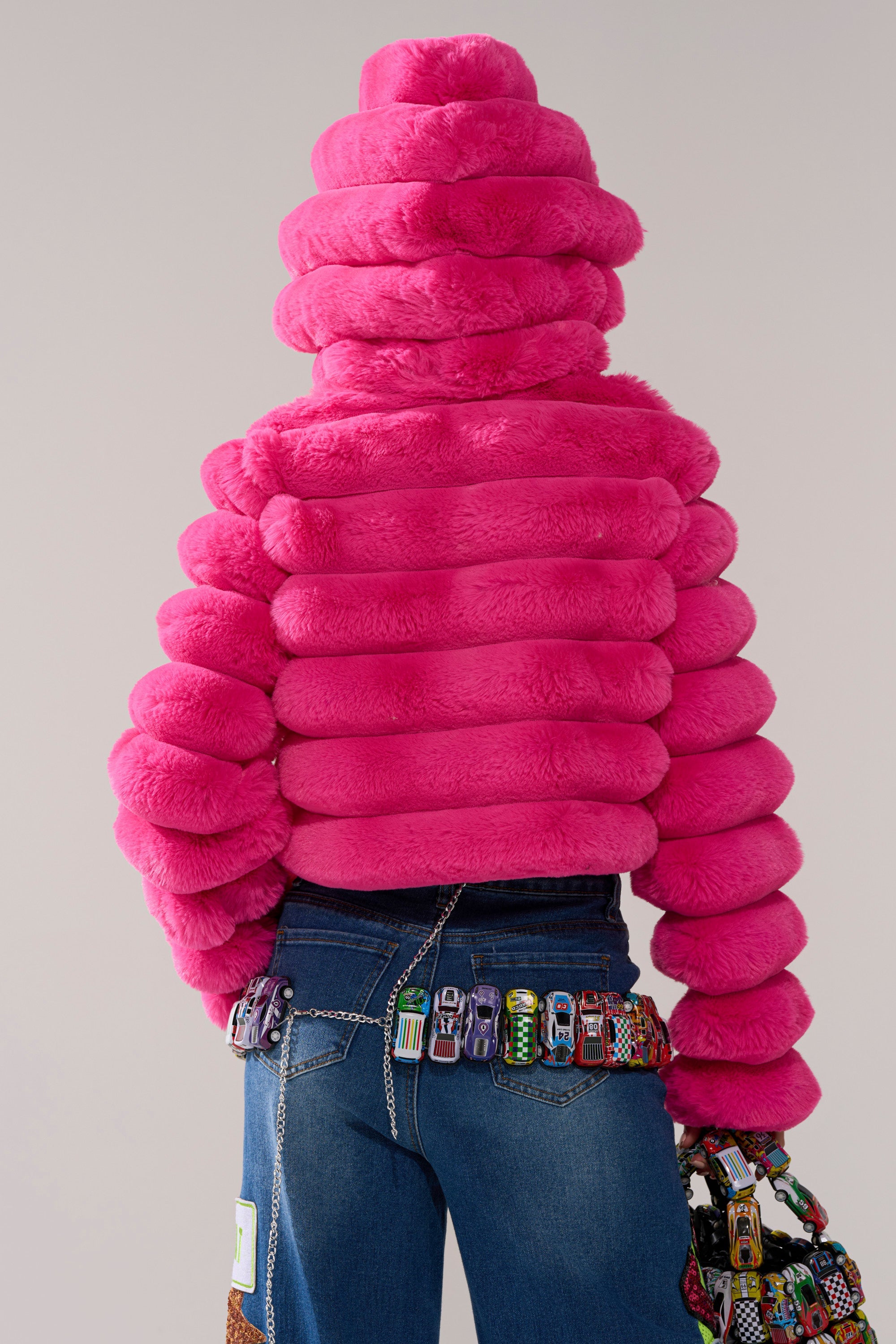 POPCORN FAUX FUR IN PINK