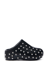 AZALEA WANG DARWIN STUD FLAT CLOG IN BLACK