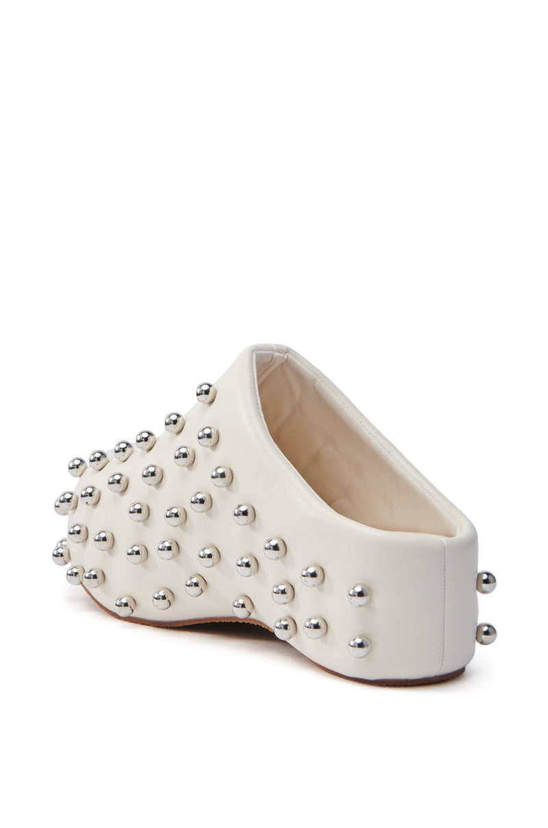 AZALEA WANG DARWIN STUD FLAT CLOG IN BONE