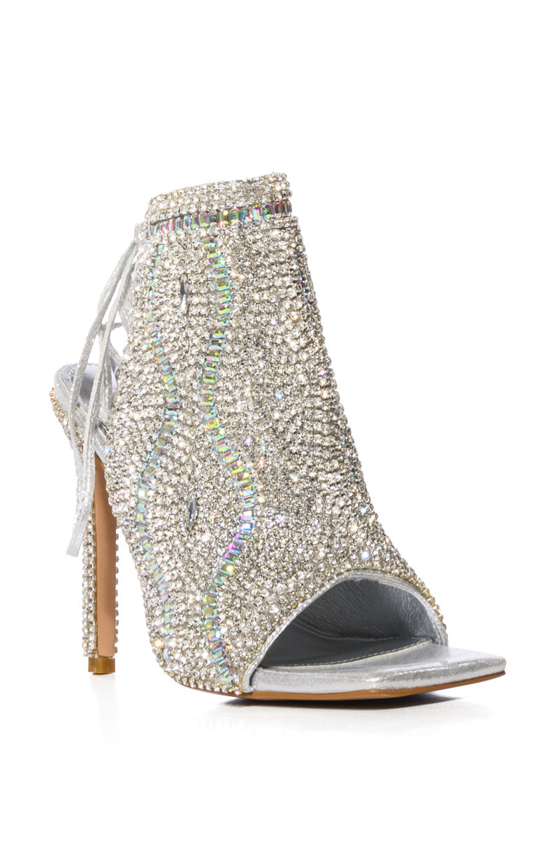 AZALEA WANG DELANIE SILVER STILETTO SANDAL