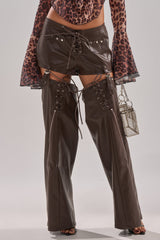WANNA BE FAUX LEATHER CHAPS