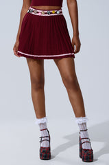 DREKE KNIT PLEATED MINI SKIRT