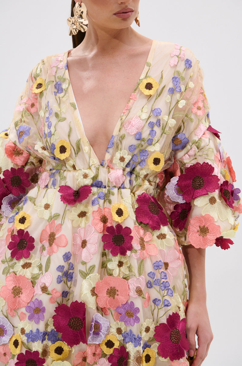 FLORAL BABY MINI DRESS