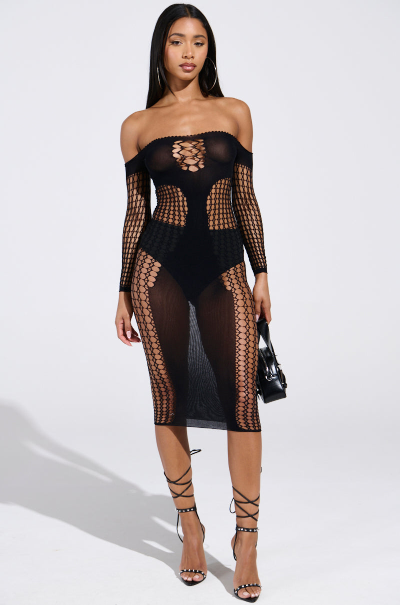 STAY IN YOUR LANE SEAMLESS MIDI DRESS