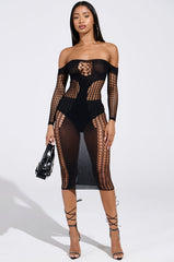 STAY IN YOUR LANE SEAMLESS MIDI DRESS