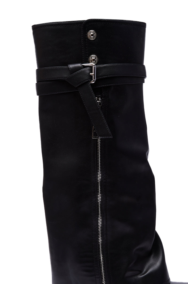 AZALEA WANG EIRA CHUNKY BOOTIE WITH SQUARE TOE