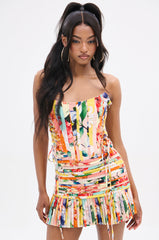 FLOUNCE CORSET MINI DRESS